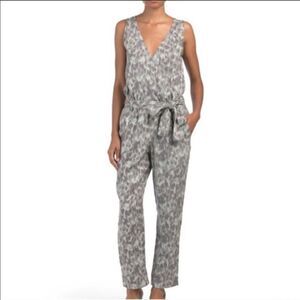 CLOTH & STONE | NEW Gray Leopard Print Jumpsuit Women’s Size Small